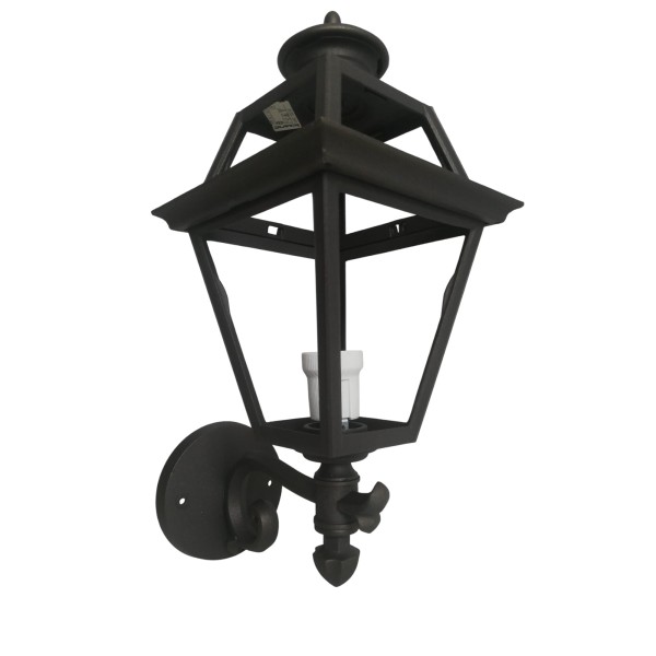 Ismos xl112553t3 patio wall lantern 1255 granite with clear glass ip43 e27 44x28cm